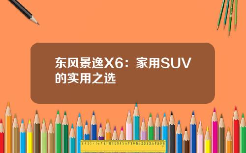 东风景逸X6：家用SUV的实用之选