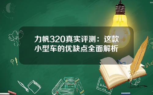 力帆320真实评测：这款小型车的优缺点全面解析