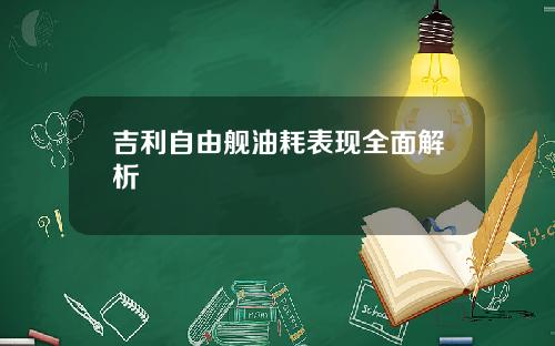 吉利自由舰油耗表现全面解析