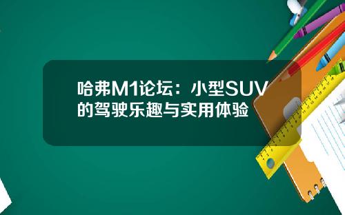 哈弗M1论坛：小型SUV的驾驶乐趣与实用体验