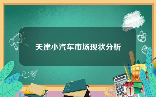 天津小汽车市场现状分析