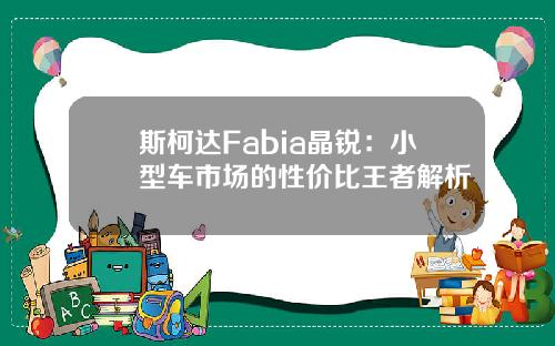 斯柯达Fabia晶锐：小型车市场的性价比王者解析