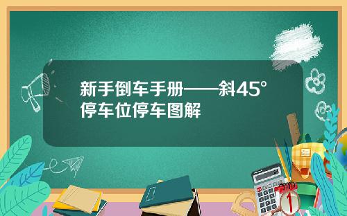 新手倒车手册——斜45°停车位停车图解