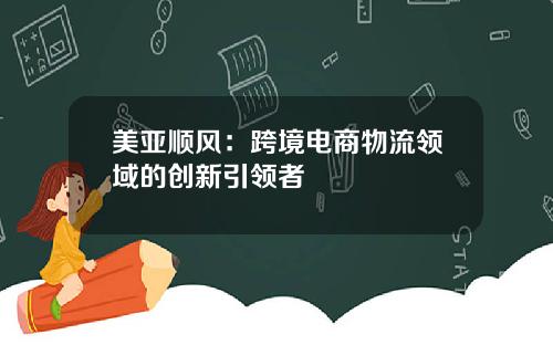 美亚顺风：跨境电商物流领域的创新引领者