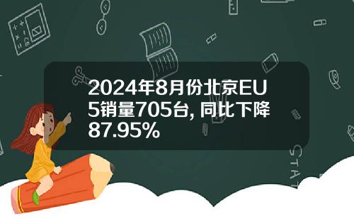 2024年8月份北京EU5销量705台, 同比下降87.95%