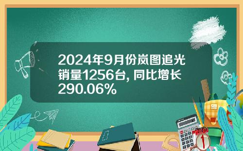 2024年9月份岚图追光销量1256台, 同比增长290.06%